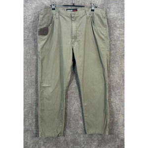 Wrangler Pants Mens 42X30 Tan Measures 40X29 Riggs Workwear Ripstop Straight Leg